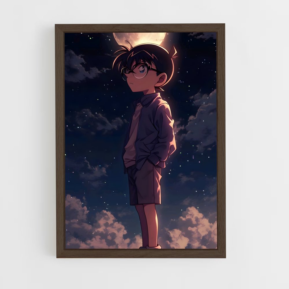 ap-conan edogawa-1 cadre Bois foncé
