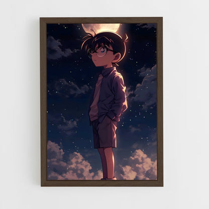 ap-conan edogawa-1 cadre Bois foncé