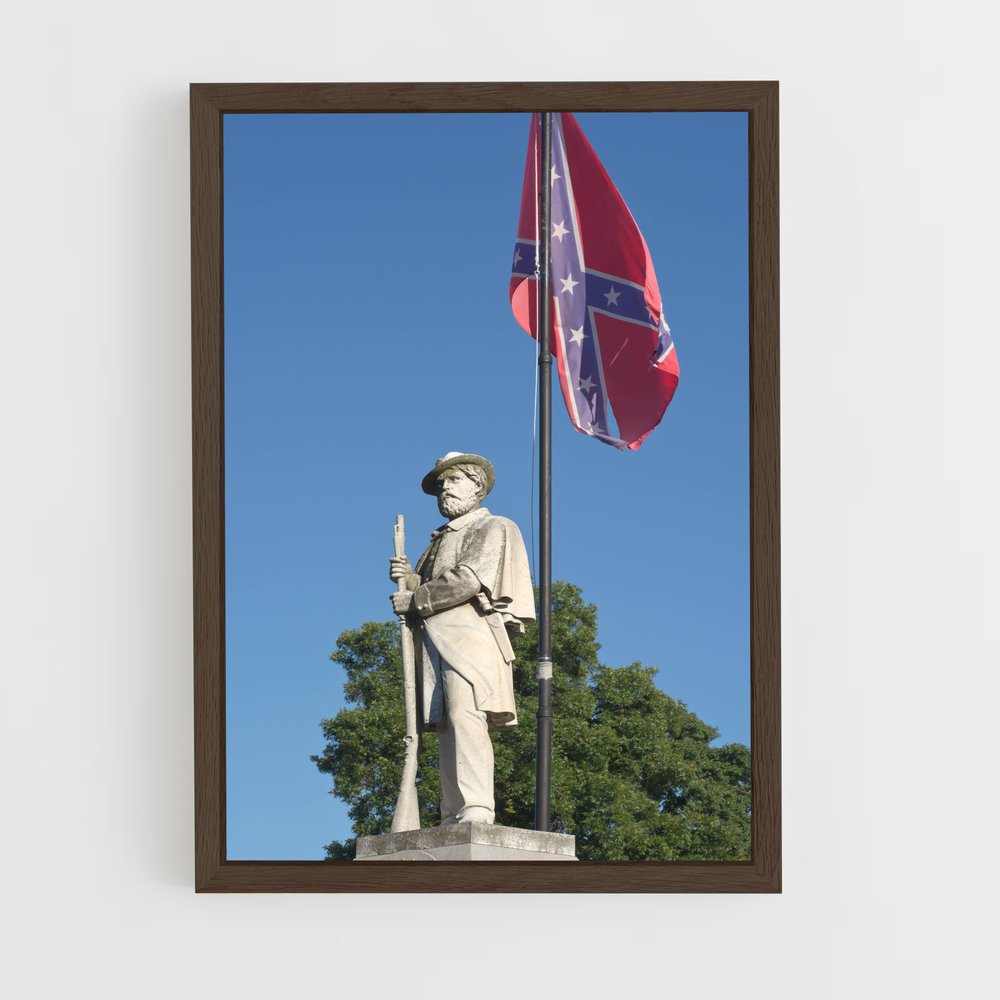 ap-confederate states flag-2 cadre Bois foncé