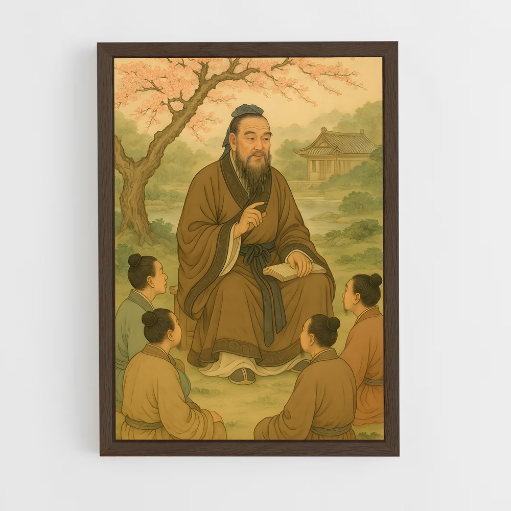 ap-confucius-6 cadre Bois foncé