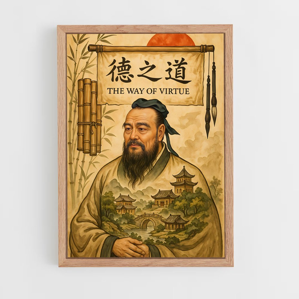 ap-confucius-7 cadre Bois clair