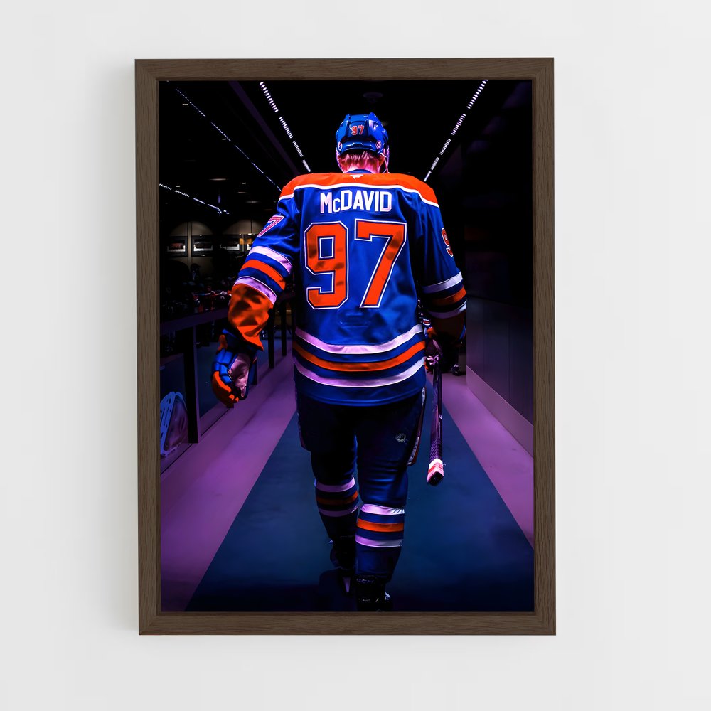 ap-connor mcdavid-1 cadre Bois foncé