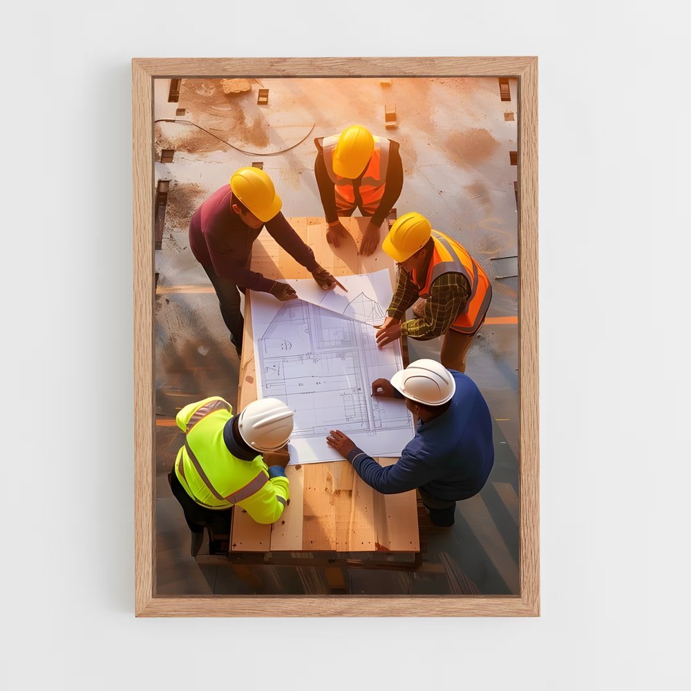 ap-construction worker-10 cadre Bois clair