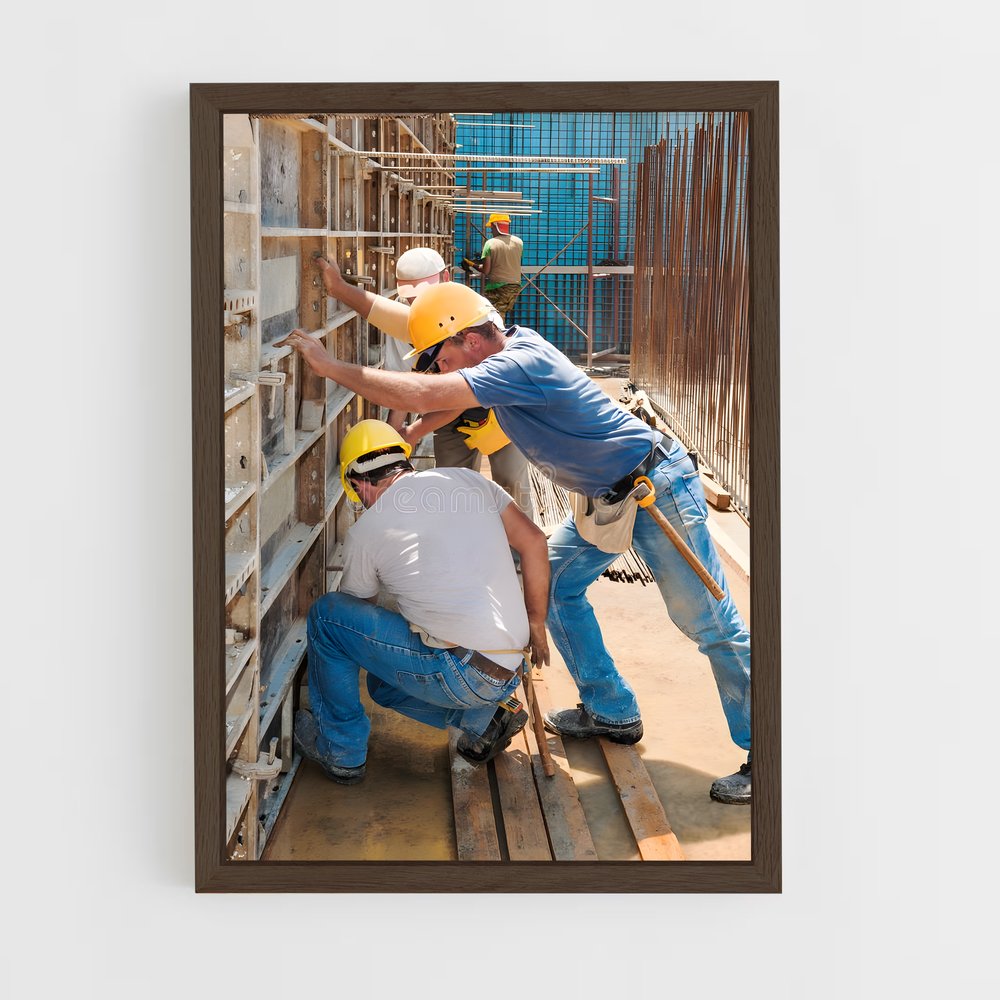 ap-construction worker-12 cadre Bois foncé