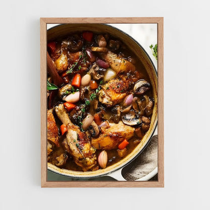 ap-coq au vin-1 cadre Bois clair