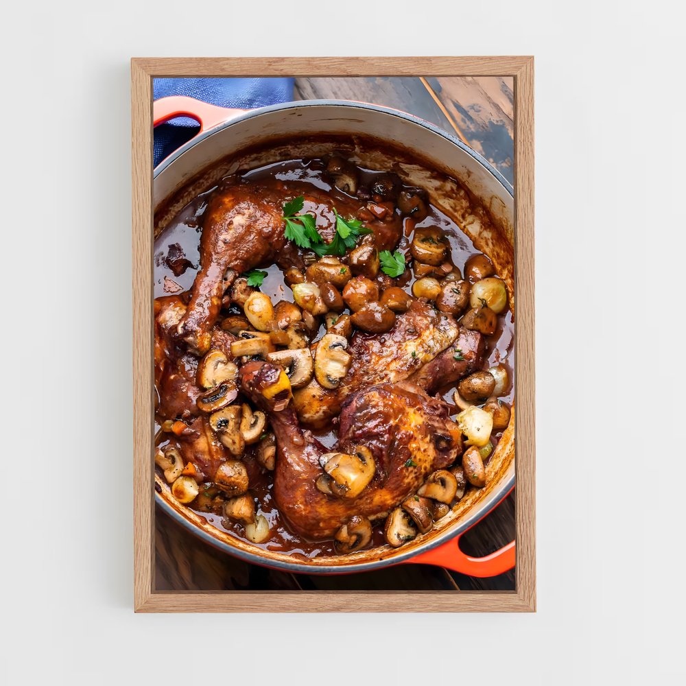 ap-coq au vin-3 cadre Bois clair