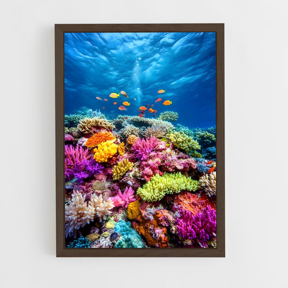 ap-coral reef-1 cadre Bois foncé