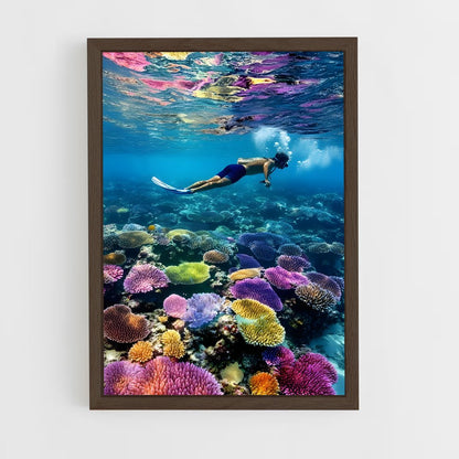 ap-coral reef-5 cadre Bois foncé