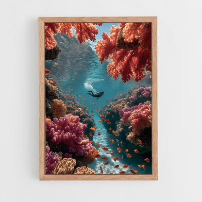 ap-coral reef-8 cadre Bois clair