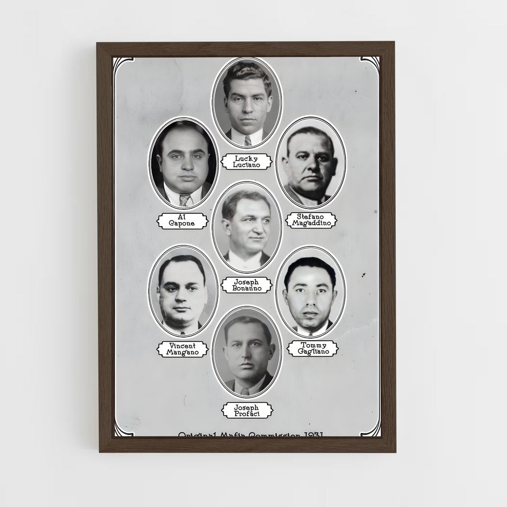 ap-cosa nostra-4 cadre Bois foncé