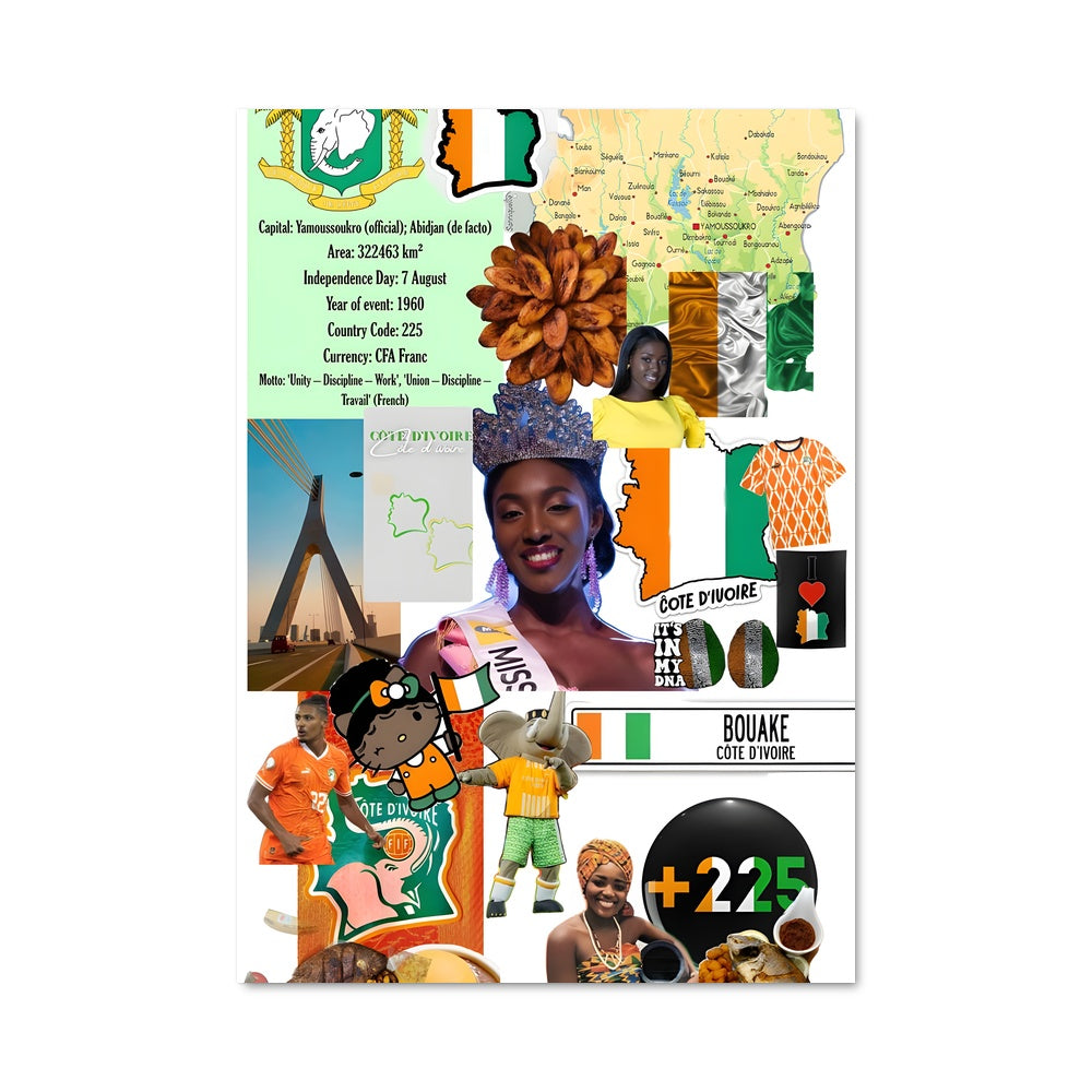 Ivory Poster Ivory Coast Travel Poster – Aesthetic Posters