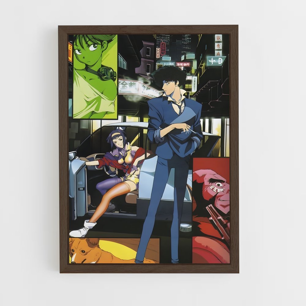 ap-cowboy bebop-10 cadre Bois foncé