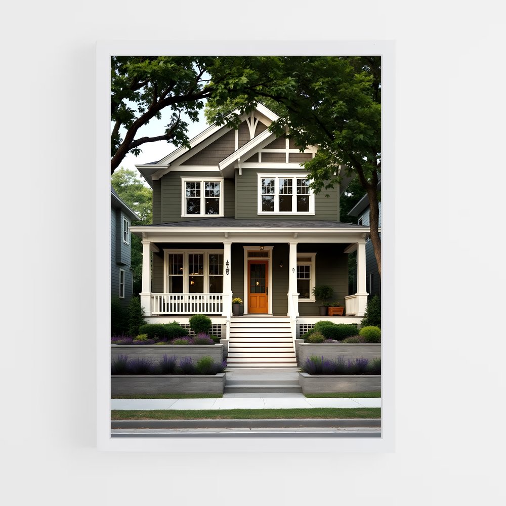 ap-craftsman architecture-2 cadre Blanc
