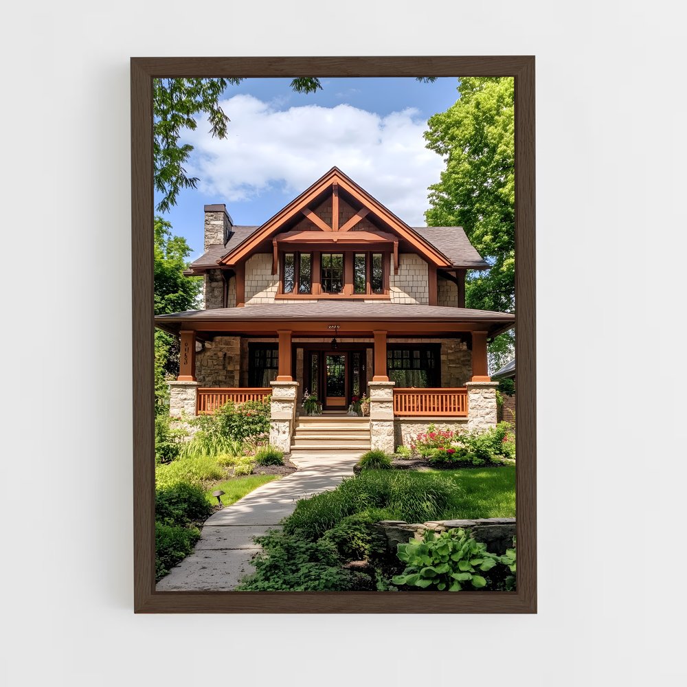 ap-craftsman architecture-9 cadre Bois foncé