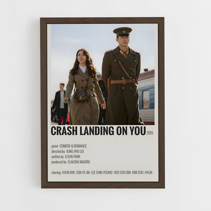 ap-crash landing on you-1 cadre Bois foncé