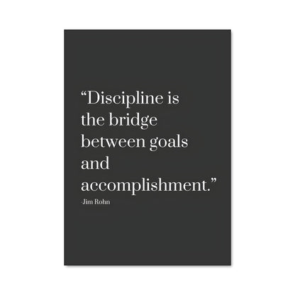 Poster Discipline et Accomplissement
