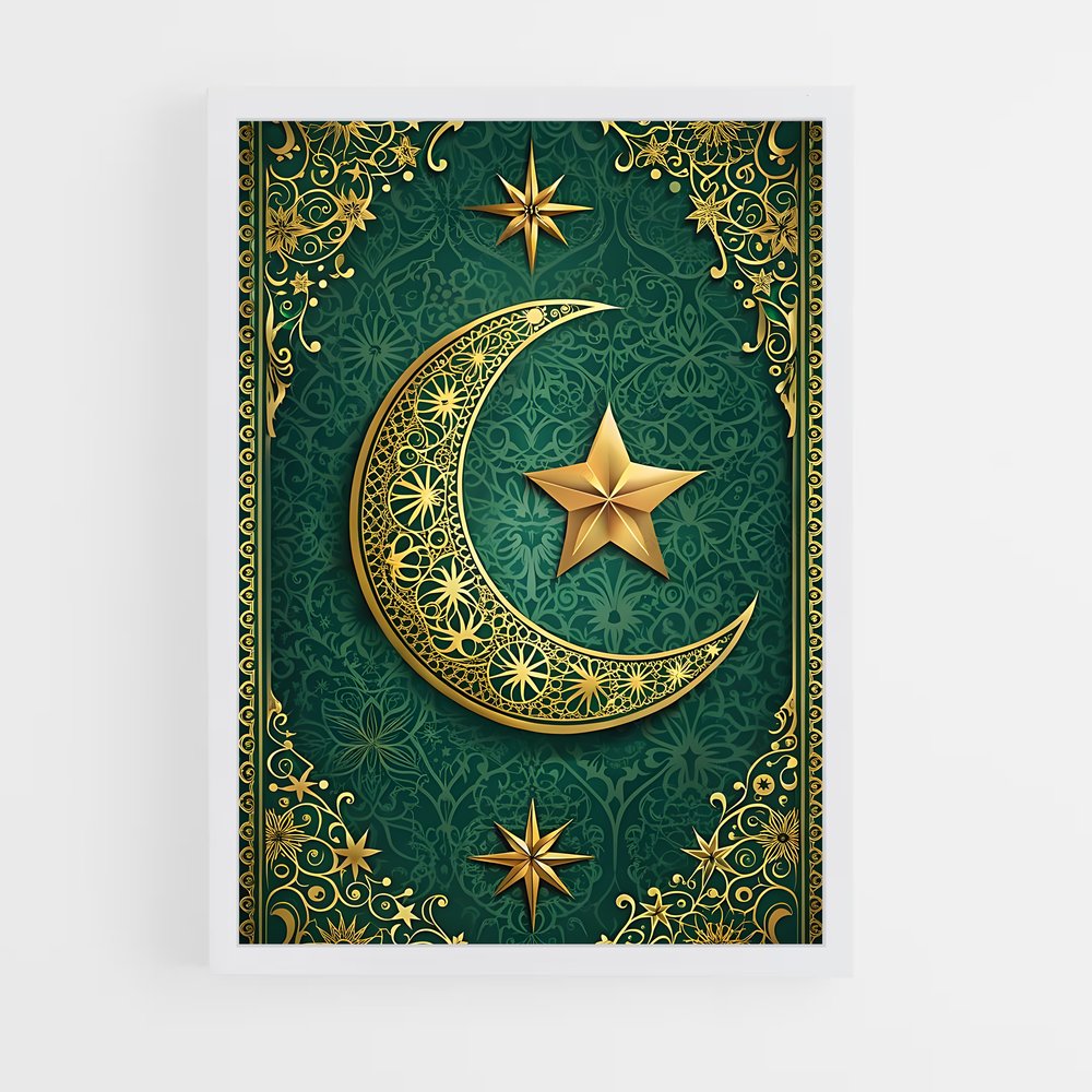 ap-crescent moon star-1 cadre Blanc