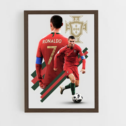 ap-cristiano ronaldo-13 cadre Bois foncé