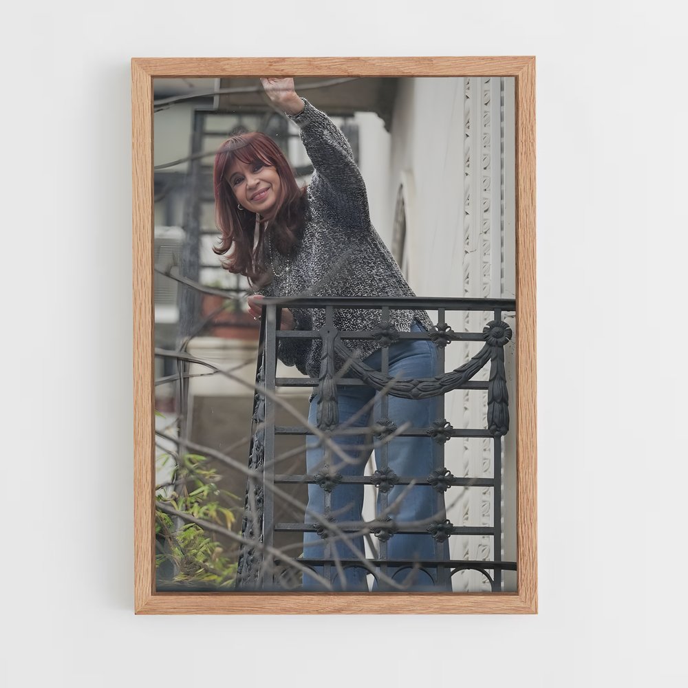 ap-cristina kirchner-4 cadre Bois clair