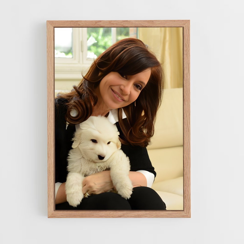 ap-cristina kirchner-5 cadre Bois clair