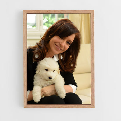 ap-cristina kirchner-5 cadre Bois clair