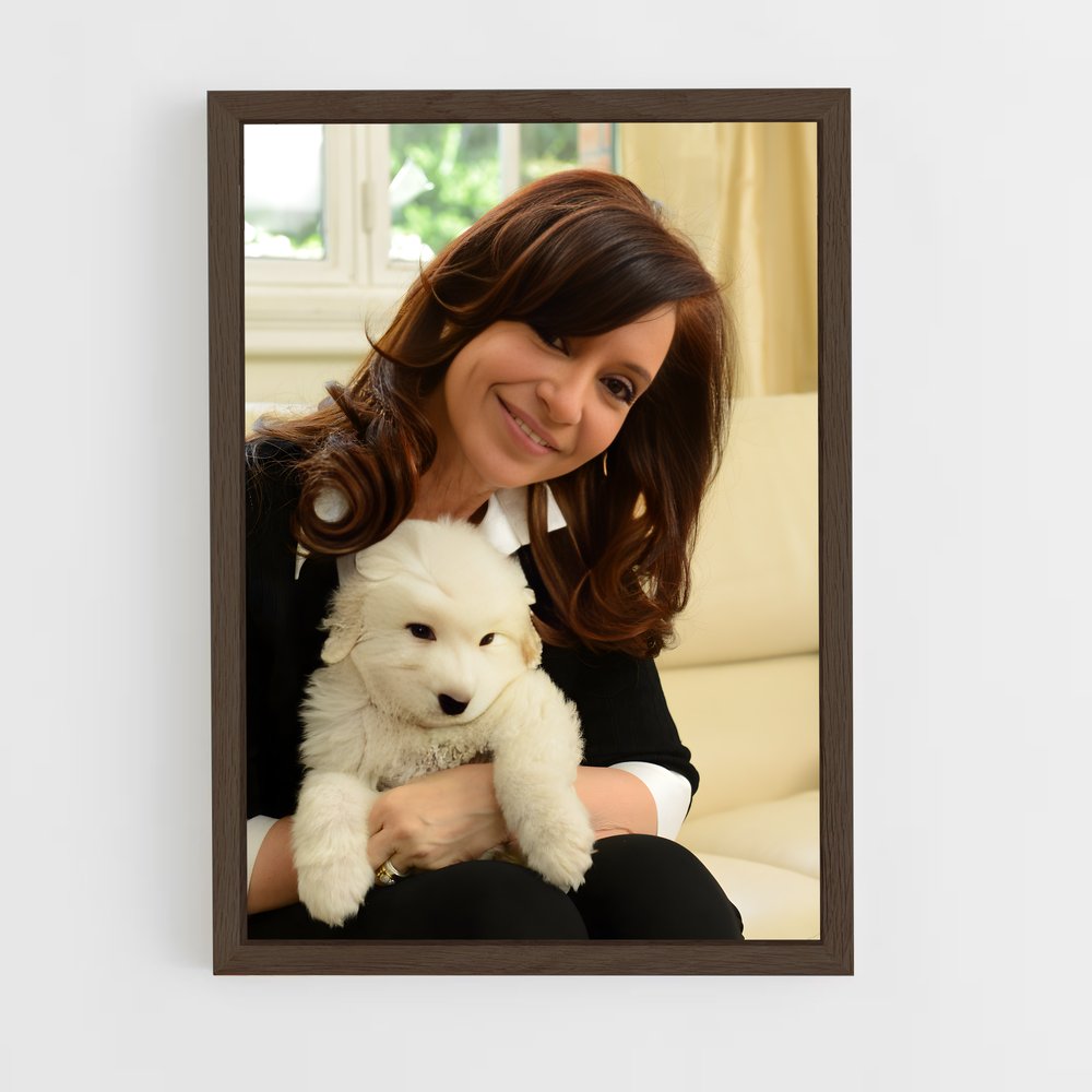 ap-cristina kirchner-5 cadre Bois foncé