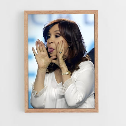ap-cristina kirchner-8 cadre Bois clair