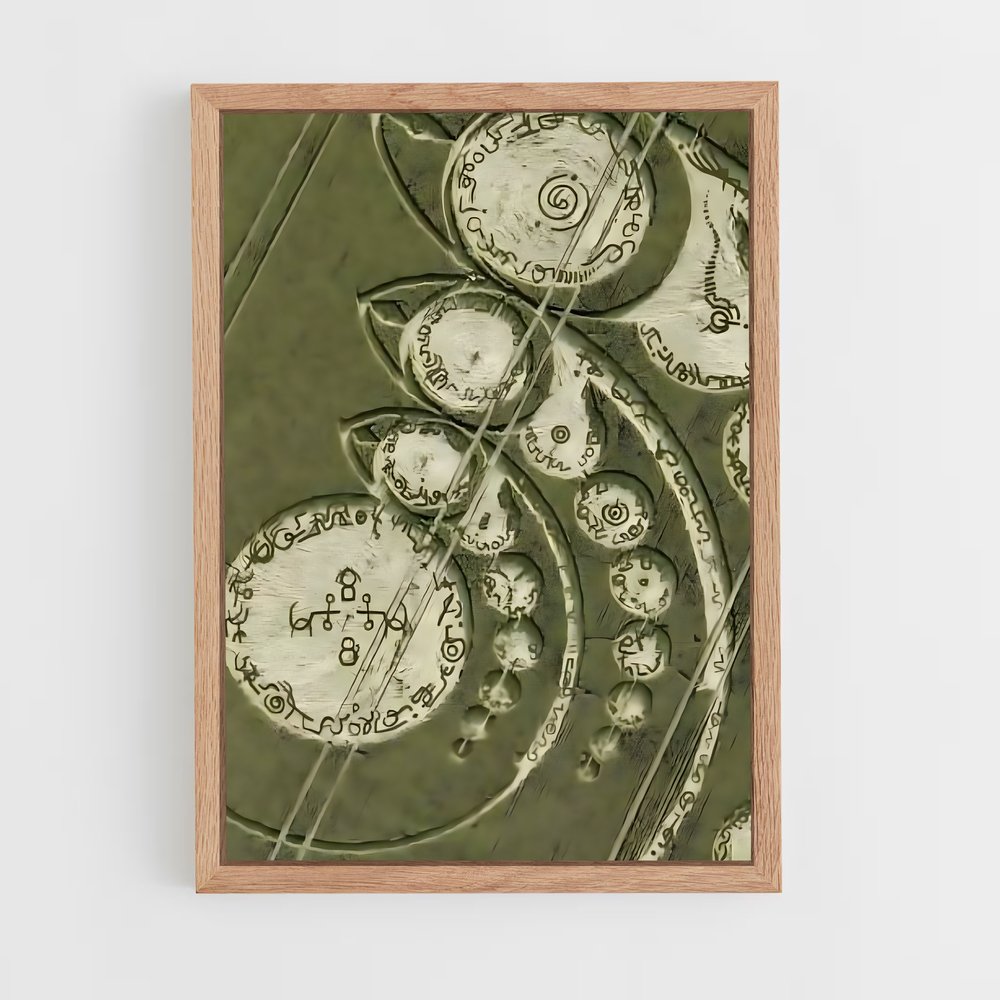 ap-crop circles-1 cadre Bois clair