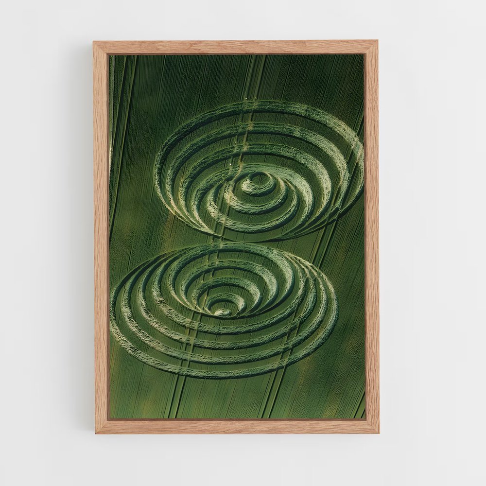 ap-crop circles-3 cadre Bois clair