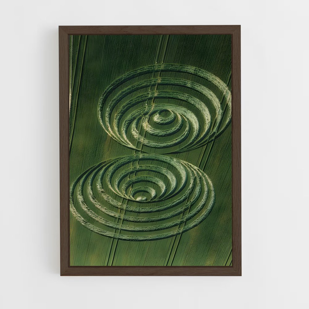 ap-crop circles-3 cadre Bois foncé