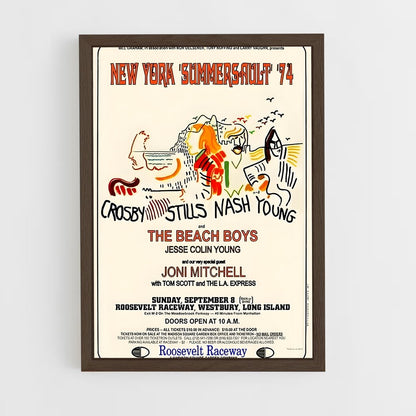 ap-crosby stills nash and young-1 cadre Bois foncé