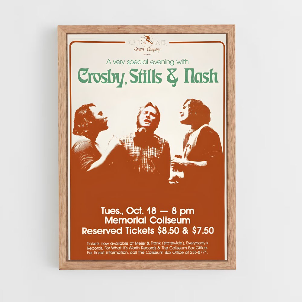 ap-crosby stills nash and young-2 cadre Bois clair