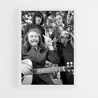 ap-crosby stills nash and young-3 cadre Blanc