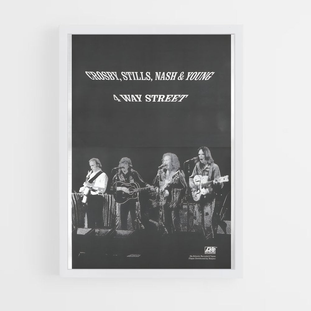 ap-crosby stills nash and young-4 cadre Blanc