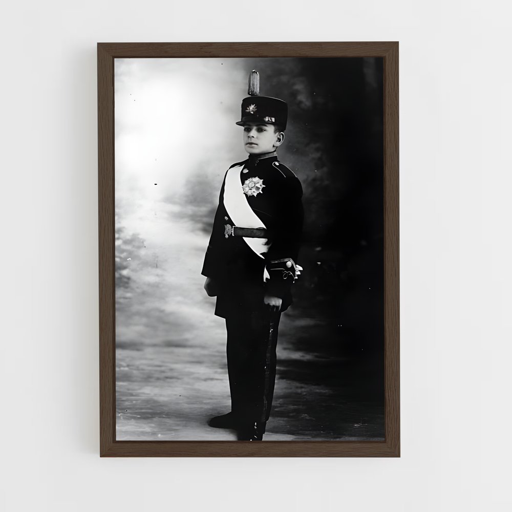 ap-crown prince reza pahlavi-3 cadre Bois foncé