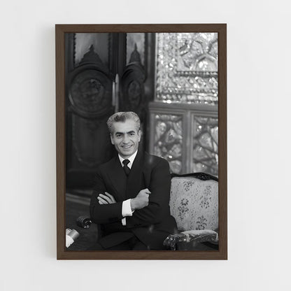 ap-crown prince reza pahlavi-4 cadre Bois foncé