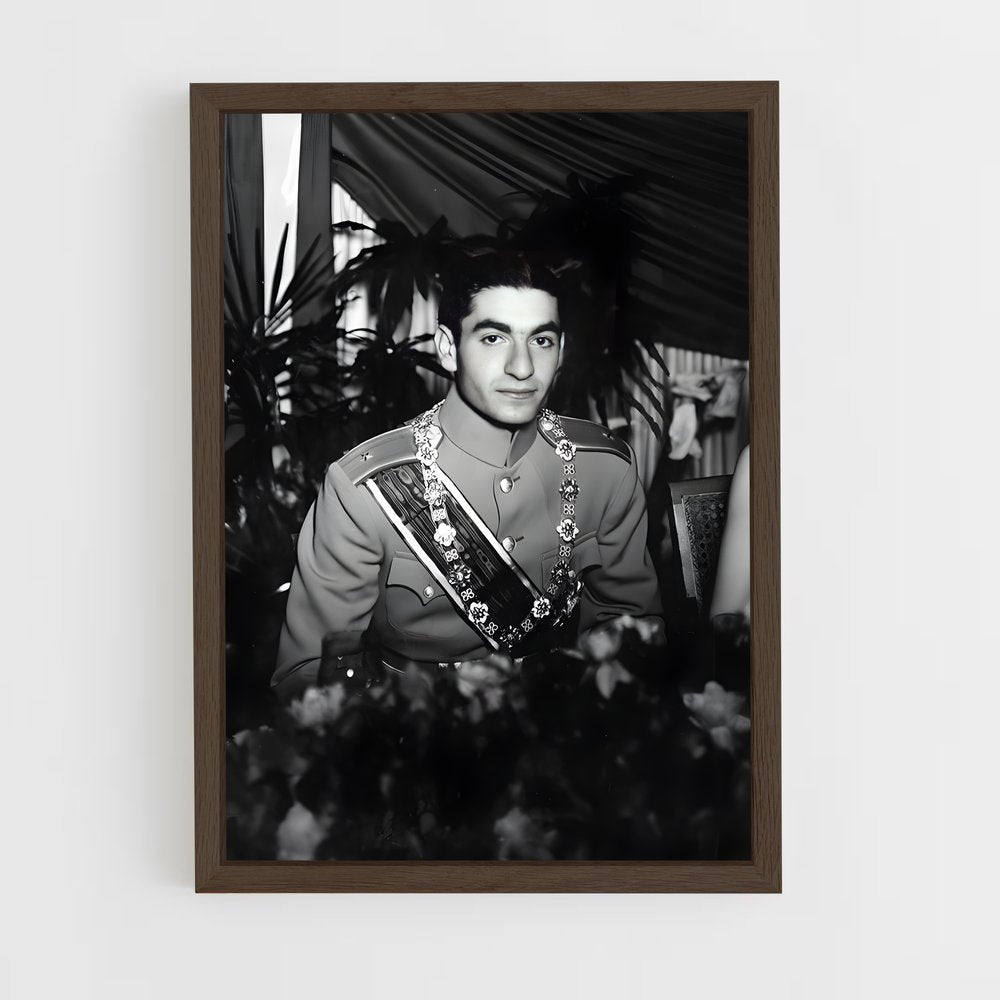 ap-crown prince reza pahlavi-5 cadre Bois foncé