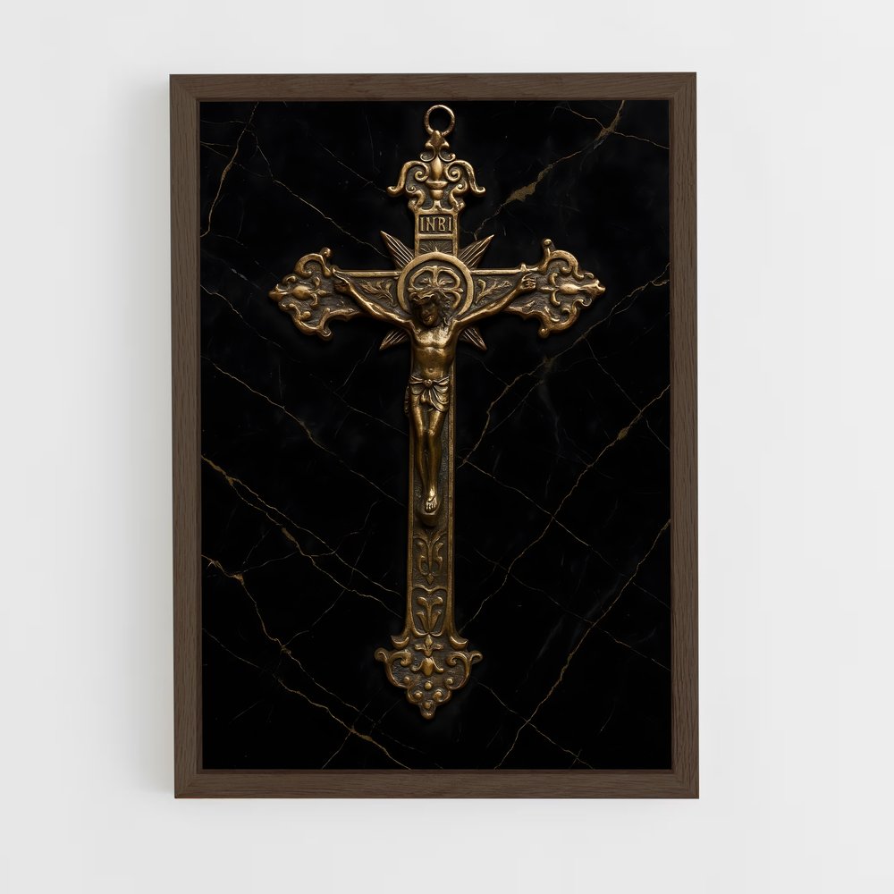 ap-crucifix-11 cadre Bois foncé