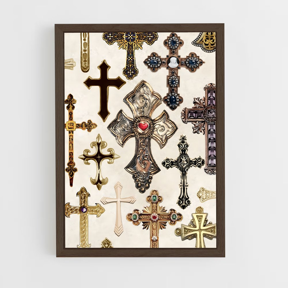 ap-crucifix-5 cadre Bois foncé