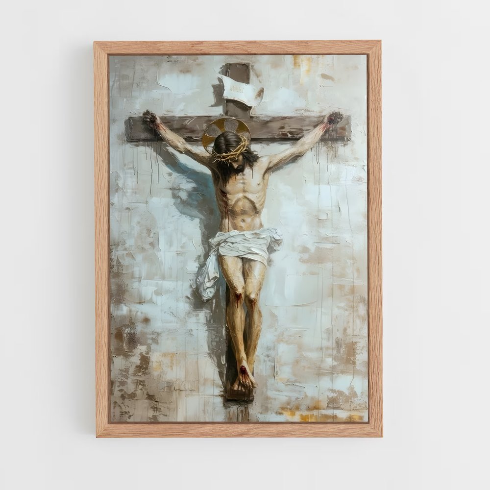 ap-crucifixion-6 cadre Bois clair