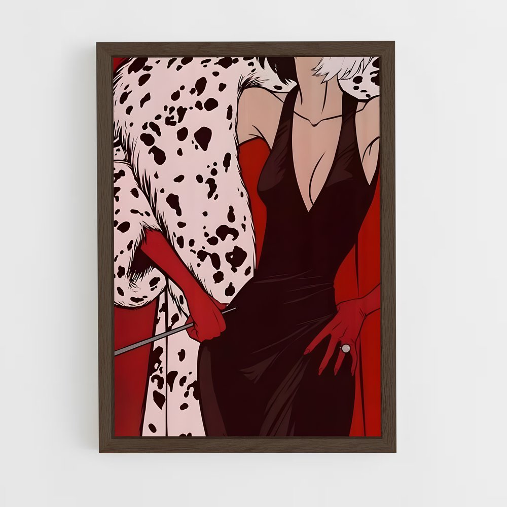 ap-cruella de vil-1 cadre Bois foncé