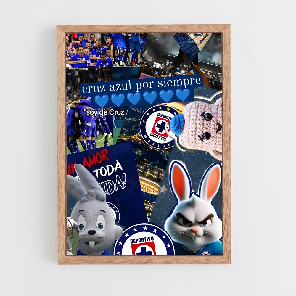 ap-cruz azul fc-7 cadre Bois clair