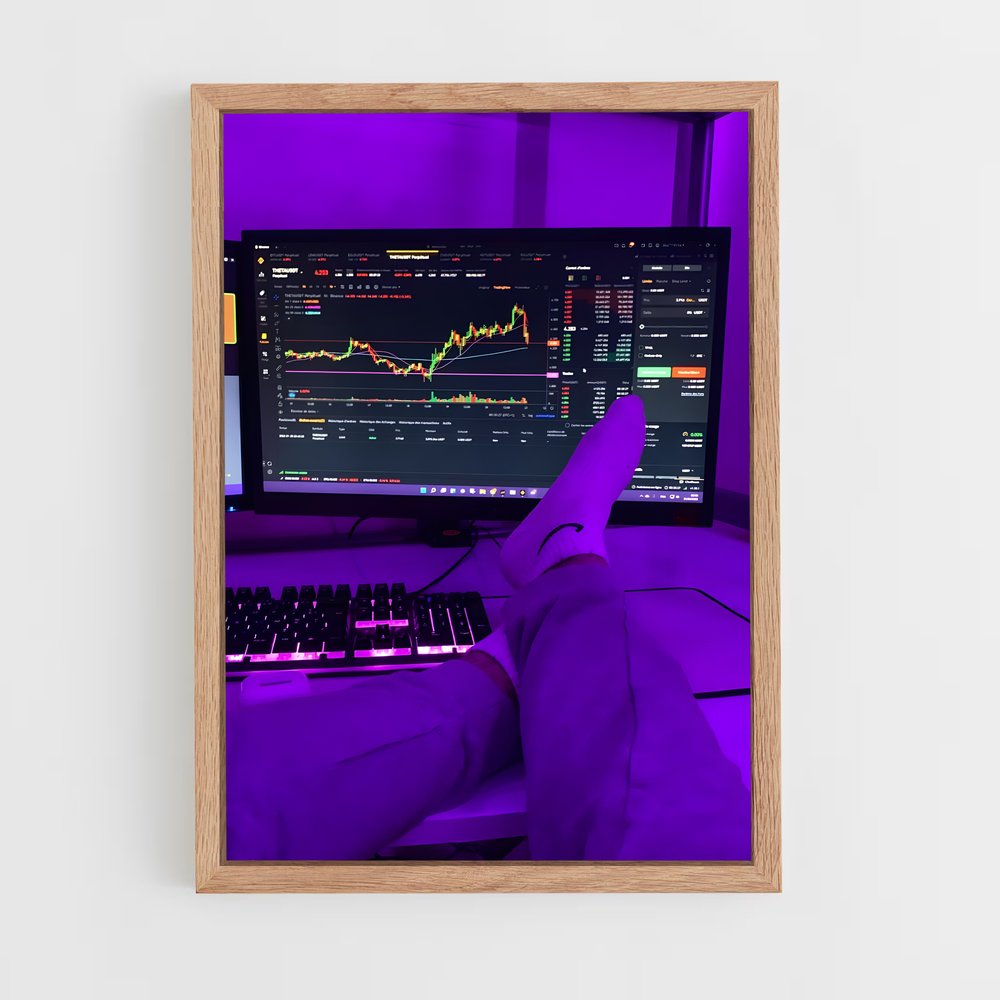 ap-crypto trader-4 cadre Bois clair