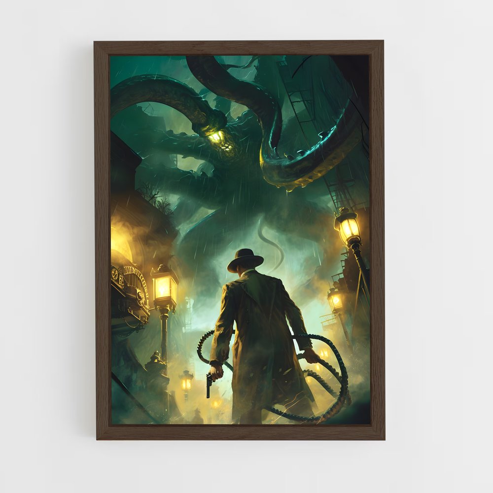 ap-cthulhu-5 cadre Bois foncé