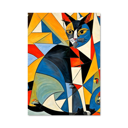 Poster Chat Cubiste