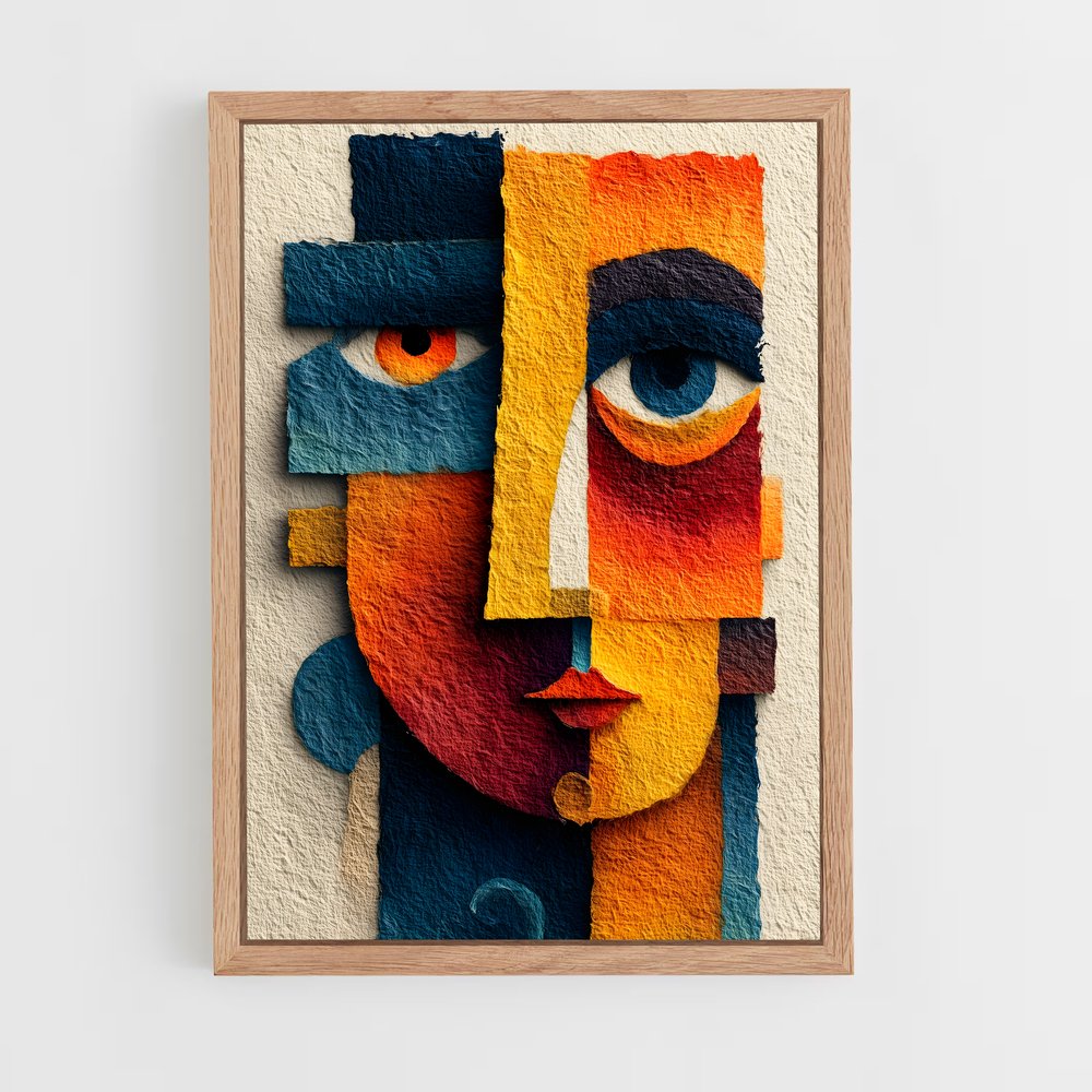 ap-cubism-2 cadre Bois clair
