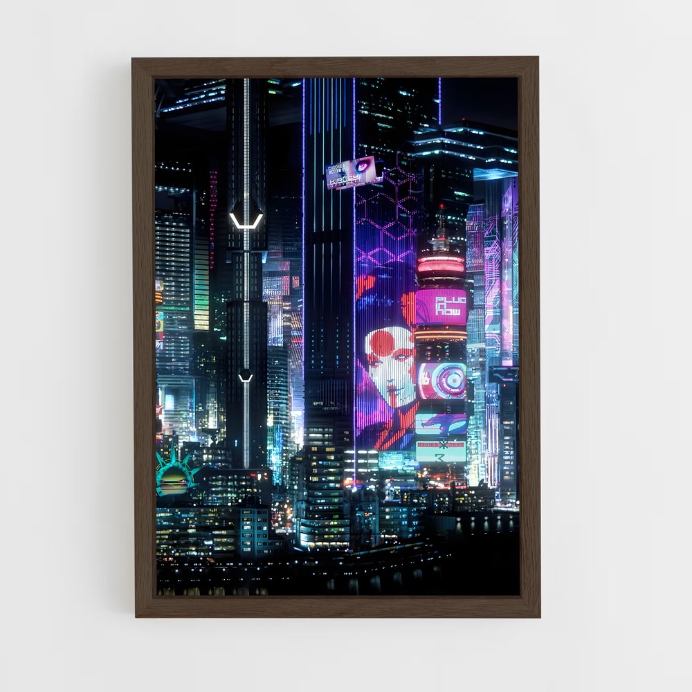 ap-cyberpunk-23 cadre Bois foncé
