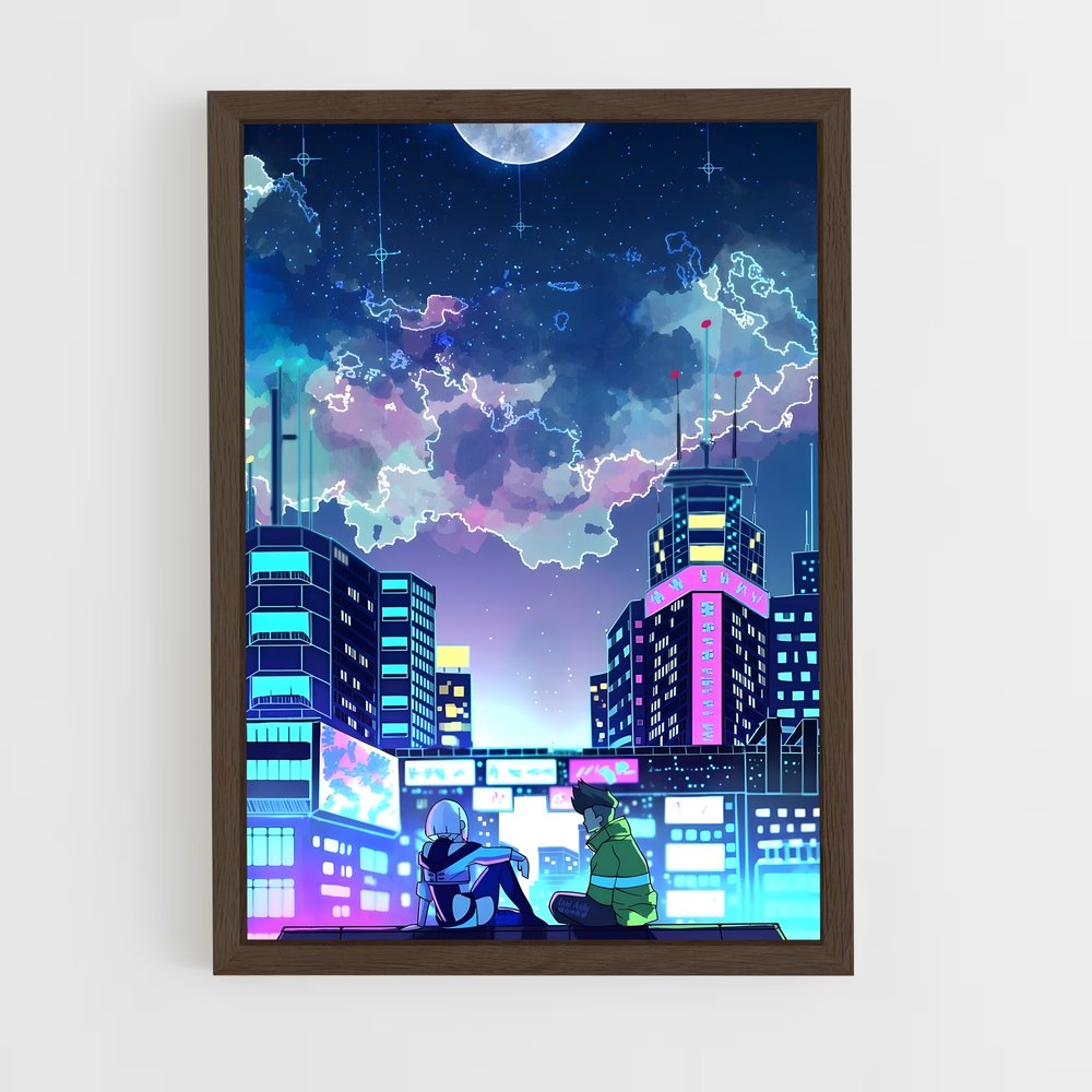 ap-cyberpunk edgerunners-5 cadre Bois foncé