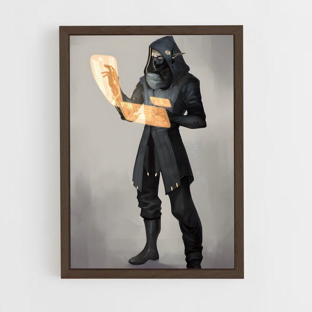ap-cyberpunk fantasy-1 cadre Bois foncé