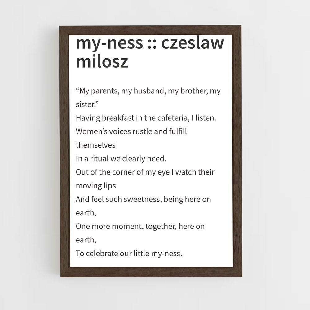 ap-czeslaw milosz-3 cadre Bois foncé